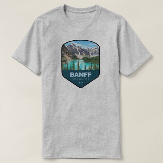 Banff-Nationalpark-Schild T-Shirt (Design vorne)