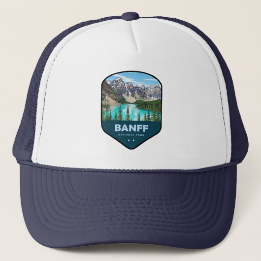 Banff-Nationalpark-Schild Truckerkappe (Vorderseite)