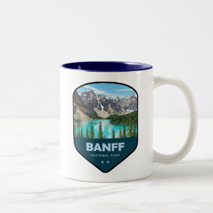 Banff-Nationalpark-Schild Zweifarbige Tasse
