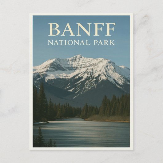 Banff Nationalpark - Vintage Landschaft Postkarte (Vorderseite)