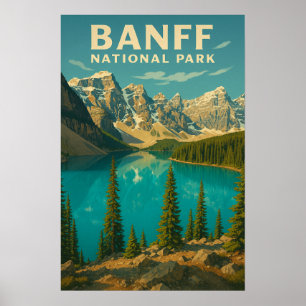 Banff Nationalpark - Vintage-Reiseposter Poster