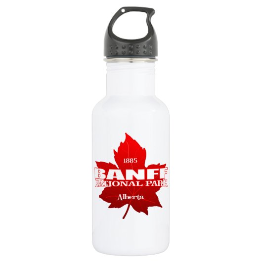 Banff NP (Ahornblatt) Edelstahlflasche (Vorderseite)