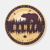 Banff NP Canada Rocky Mountains Vintag Souvenirs Magnet (Vorne)