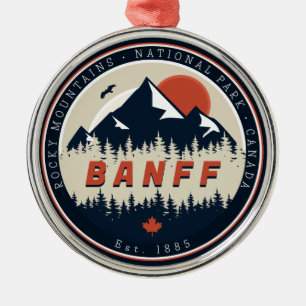 Banff NP Canada Rocky Mountains Vintag Souvenirs Ornament Aus Metall