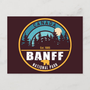 Banff NP Kanada Rocky Mountains Vintage Souvenirs Postkarte