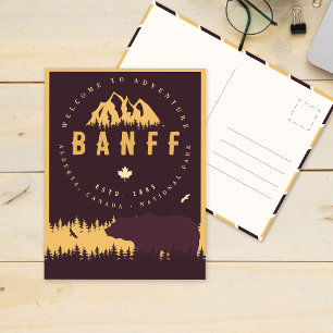 Banff NP Kanada Rocky Mountains Vintage Souvenirs Postkarte