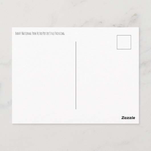 Banff Retro Poster-Malerei Postkarte (Rückseite)
