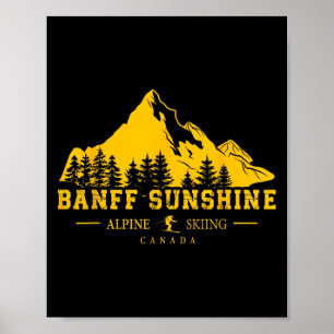 Banff Sunshine Kanada Skigebiet Alpinskiifahren  Poster