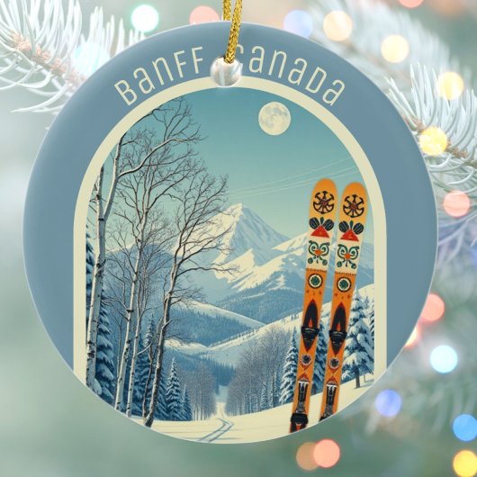 Banff Sunshine Village Canada ski souvenir Keramik Ornament