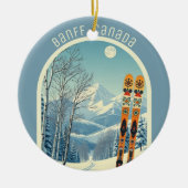 Banff Sunshine Village Canada ski souvenir Keramik Ornament (Vorne)