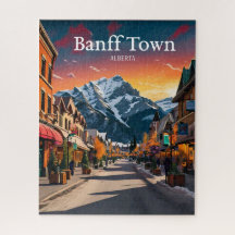 Banff Town | Alberta Travel Vintag Retro