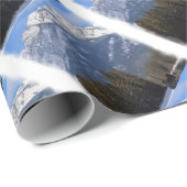 Banff Wolf im Winter mit Mt Kaskade Geschenkpapier (Rolleneckpunkt)