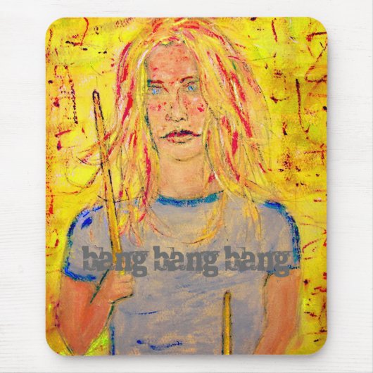 Bang bang bang Drummer Girl Mousepad (Vorne)