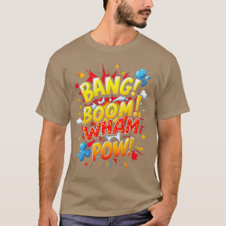 BANG BOOM WHAM POW Comic-Design Junge T-Shirt