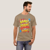 BANG BOOM WHAM POW Comic-Design Junge T-Shirt (Vorne ganz)