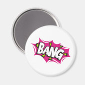 Bang Cartoon Pow Zap Magnet (Vorderseite/Rückseite)