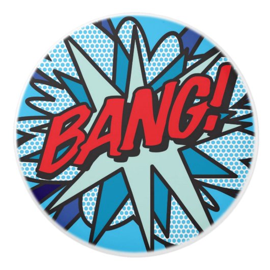 BANG Fun Cooles Retro Comic Pop Art Keramikknauf (Vorderseite)