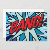 BANG Fun Retro Comic Buch Pop Kunst Einladung (Vorne/Hinten)