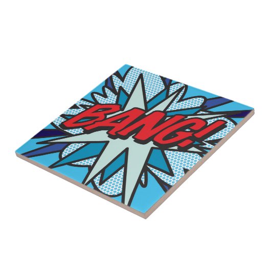 BANG Fun Retro Comic Buch Pop Kunst Fliese (Seite)