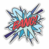 BANG Fun Retro Comic Pop Kunst, Dichtung und Musik Aufkleber (Vorderseite)