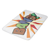 BANG Fun Retro Comic Pop Kunst, Dichtung und Musik Badematte (Schrägansicht)