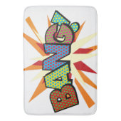 BANG Fun Retro Comic Pop Kunst, Dichtung und Musik Badematte (Vorderseite Vertikal)