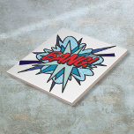 BANG Fun Retro Comic Pop Kunst, Dichtung und Musik Fliese<br><div class="desc">Fun trendiger Superheld-Comic buchen Pop Keramik Fliesen, die sicher einen Glanz Farbe in jedem Zimmer in Ihrem Zuhause oder Büro. Ideal, um sich selbst oder jemanden, den Sie kennen, mit diesen coolen, einzigartigen Comic con Designer Keramik Fliesen zu Leckerei. Fügen Sie ein paar zap pow und weinend in Ihren Tag!...</div>