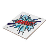 BANG Fun Retro Comic Pop Kunst, Dichtung und Musik Fliese (Seite)