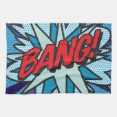 BANG Fun Retro Comic Pop Kunst, Dichtung und Musik Geschirrtuch (Horizontal)
