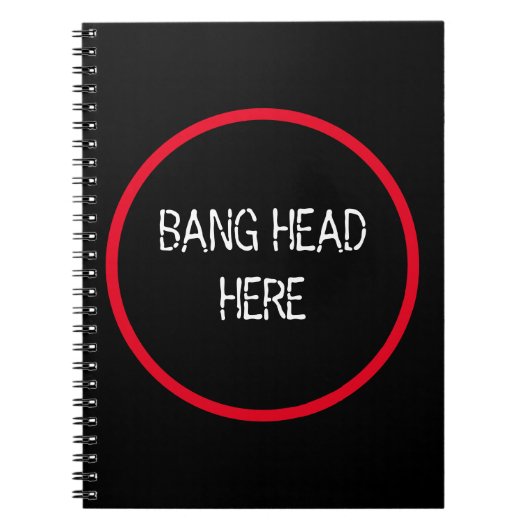 Bang Head Here - Funny Stress Relief Notizblock (Vorderseite)