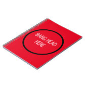Bang Head Here - Funny Stress Relief Red Notizblock (Linke Seite)