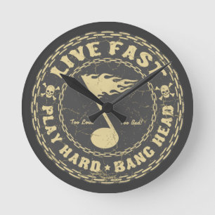 Bang Head Runde Wanduhr