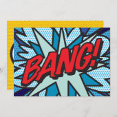 BANG Ihre Nachricht Sprechblase Spaß Retro Ankündigung (Vorne/Hinten)