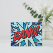 BANG Ihre Nachricht Sprechblase Spaß Retro Ankündigungspostkarte (Stehend Vorderseite)
