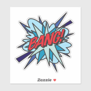 BANG Lustige Retro-Comic-Book-Pop-Art Aufkleber