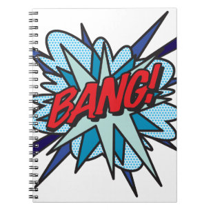 BANG Lustige Retro-Comic-Book-Pop-Art Notizblock