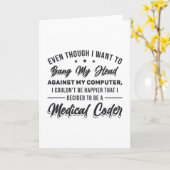 Bang My Head Medical Coder Coding Programmer ICD Karte (Gelbe Blume)