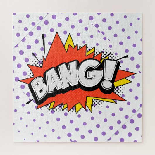 Bang Retro Action Comic Buchblase Puzzle (Vertikal)