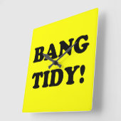 "BANG TIDY!" QUADRATISCHE WANDUHR (Winkel)