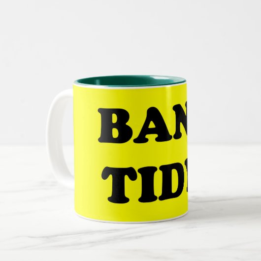 "BANG TIDY!" ZWEIFARBIGE TASSE (Vorderseite Links)