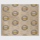 BANG! Vintages Comic Buch Steampunk Pop Kunst Geschenkpapier (Flach)