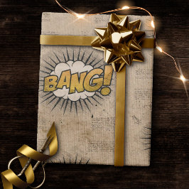 BANG! Vintages Comic Buch Steampunk Pop Kunst Geschenkpapier
