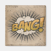 BANG! Vintages Comic Buch Steampunk Pop Kunst Magnet (Vorne)