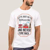 Bangalore India City Skyline Map Travel 10 T-Shirt (Vorderseite)