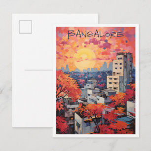 Bangalore Indien Reise Stadt Ästhetik Postkarte