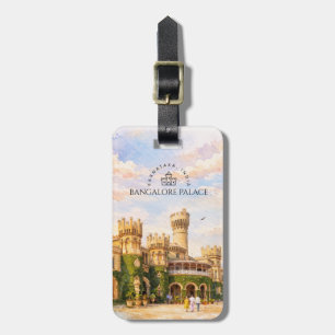 Bangalore Palast Indien Aquarell Reiseerinnerung Gepäckanhänger