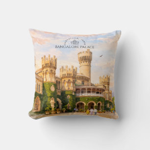 Bangalore Palast Indien Aquarell Reiseerinnerung Kissen