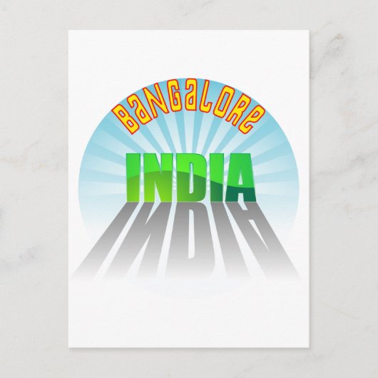 Bangalore Postkarte (Vorderseite)
