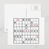 BANGALORE POSTKARTE (Vorne/Hinten)