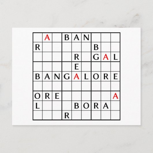 BANGALORE POSTKARTE (Vorderseite)